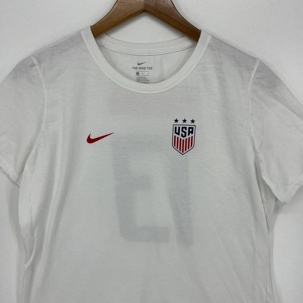 Nike T-Shirt Women's L White‎ US Soccer #13 Alex Morgan USA United States Futbol